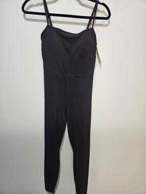 Black Active Jumpsuit Bodysuit XS Built In Bra Athletic One Piece NWT